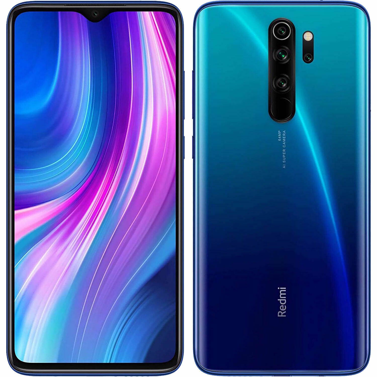 Xiaomi Redmi Note 8 Pro Dual-SIM 64GB ROM + 6GB RAM (GSM Only | No CDMA) Factory Unlocked 4G/LTE Smartphone (Blue) - International Version