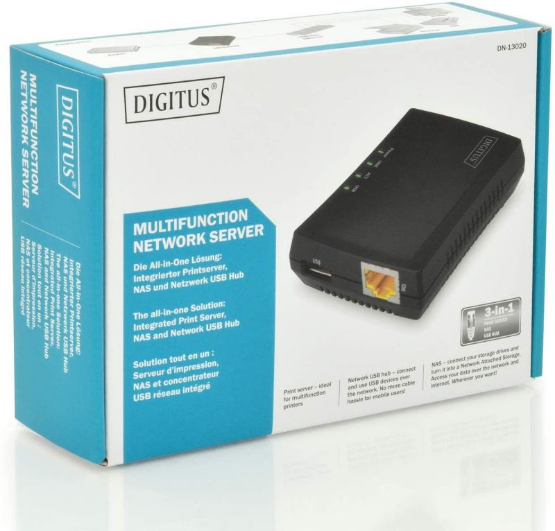 LevelOne FPS-1033 Print Server with Multi-Port - 1 x 10/100Base-TX Network, 2 x USB 2.0, 1 x Parallel - 100Mbps (FPS-1033 )