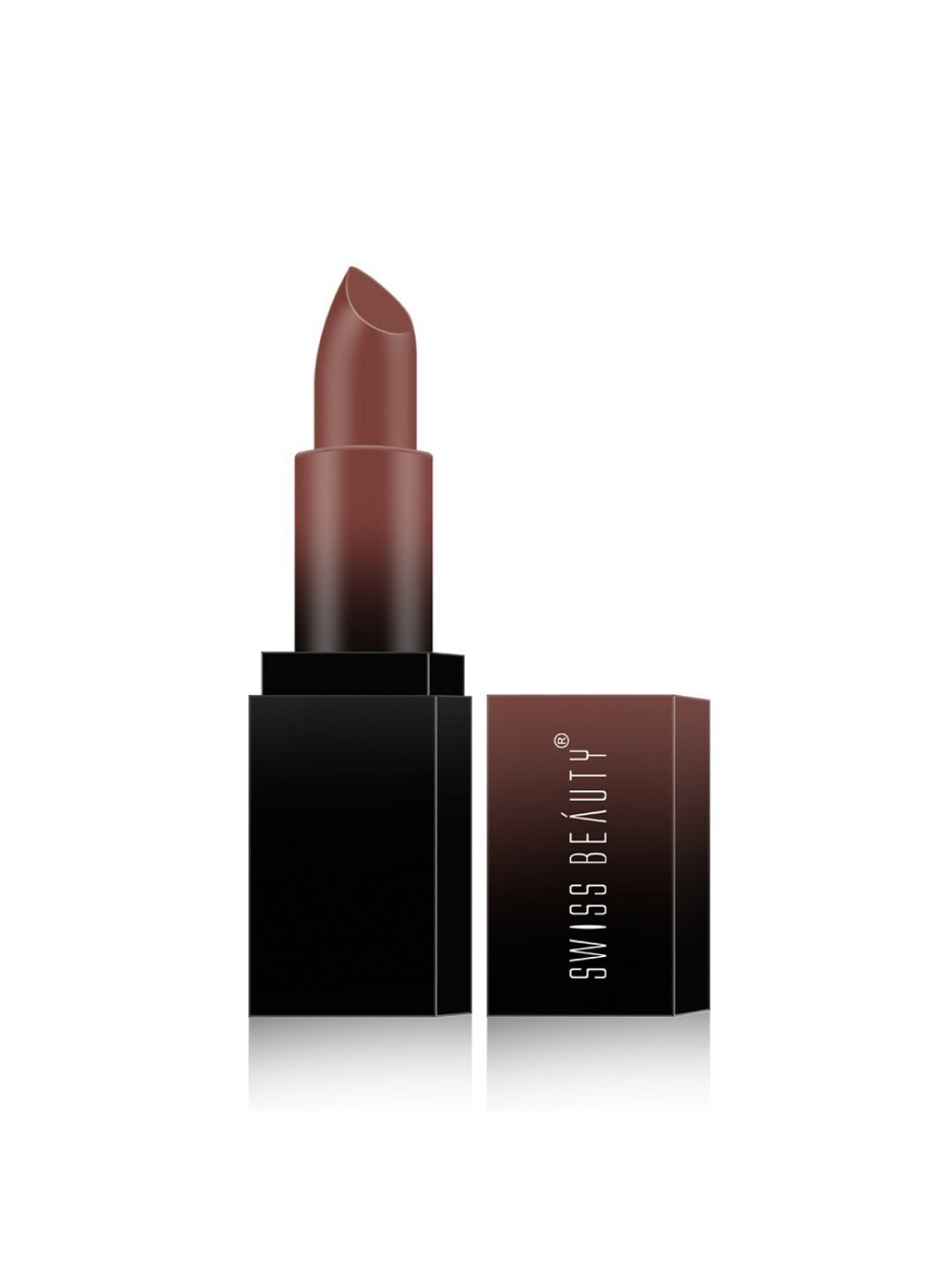 SWISS BEAUTY HD Matte Lipstick Dark Brown - 3.5 gm