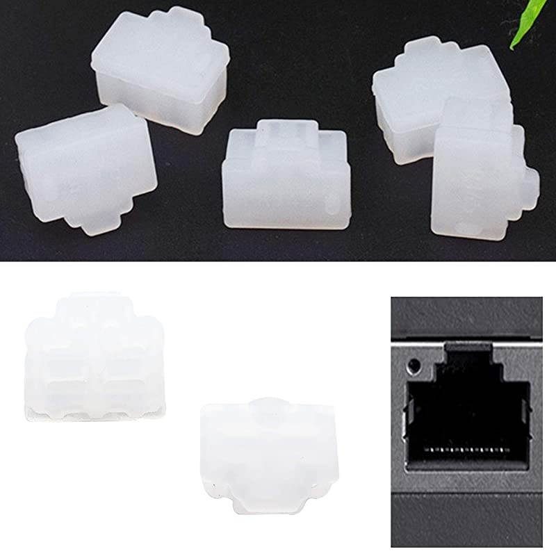 Ethernet Hub Port RJ45 Anti Dust Cover Cap Protector Plug (50PCS/White)