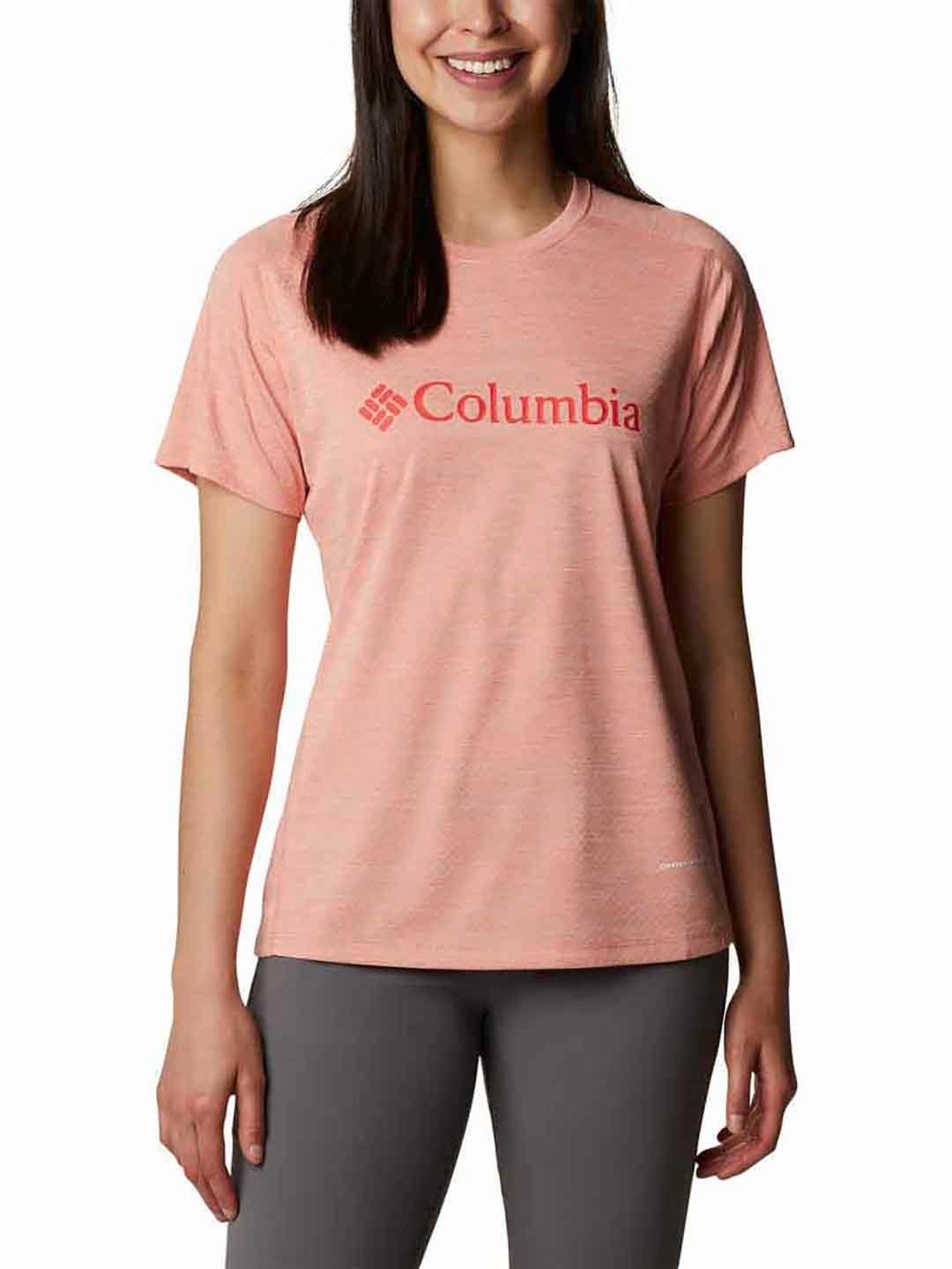 Columbia Peach Logo Printed W Zero Rules Crew T-Shirt