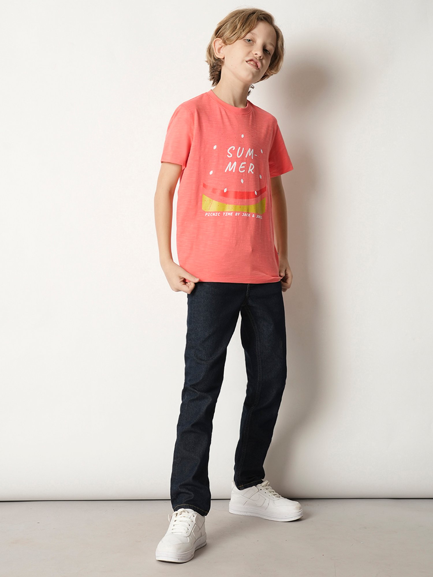 Jack & Jones Junior Coral Printed T-Shirt