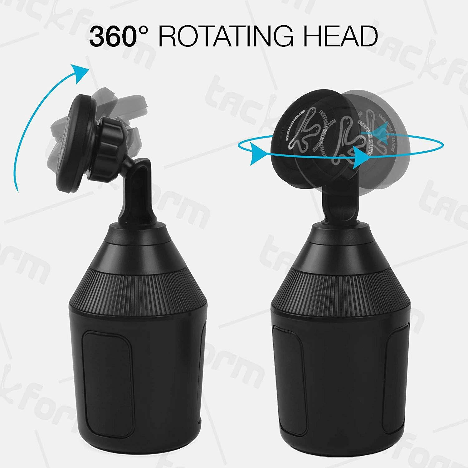 Car Phone Holder Magnetic Mount, Tackform [Cup Holder Magnet Phone Mount] Universal Car Phone Mount Fits ANY Size Phone - iPhone x, 8, 7 7 Plus 6s Plus Galaxy S9 S8 S7 S6 S5 Note 5/4/3