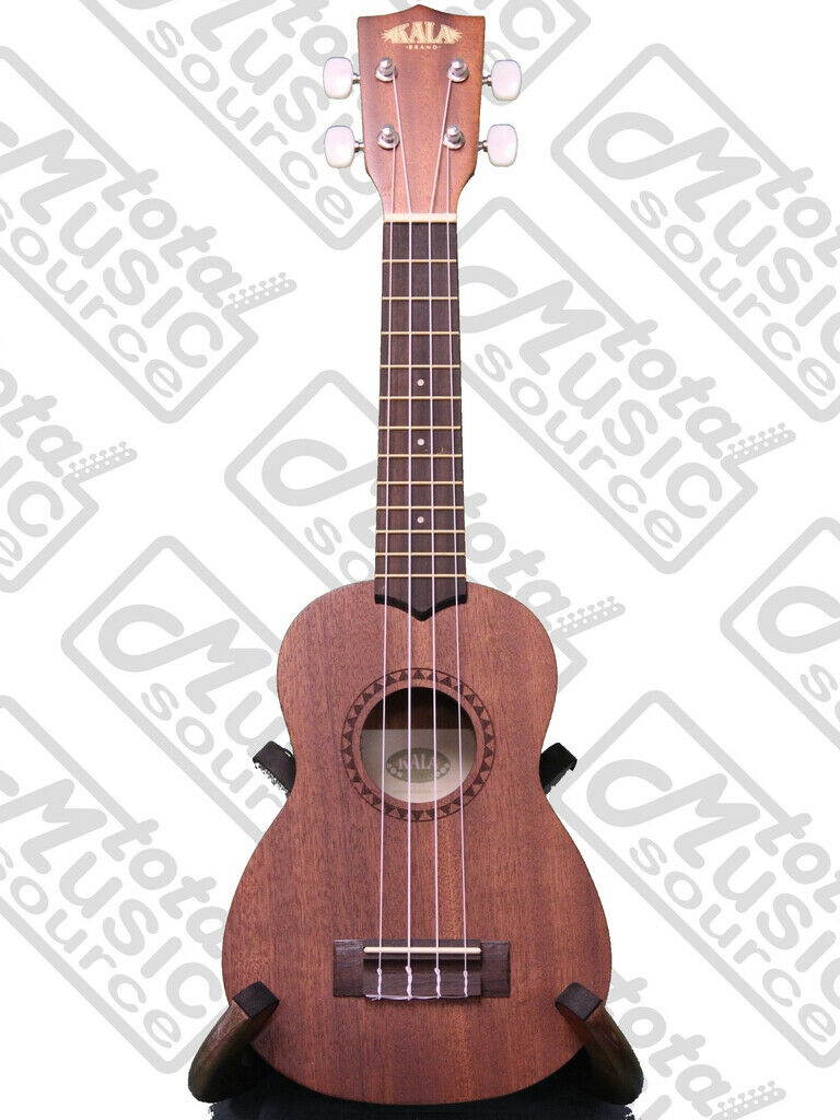 Kala Satin Mahogany Soprano Ukulele, KA-15S, FREE TMS Polish Cloth, KA15S CLOTH