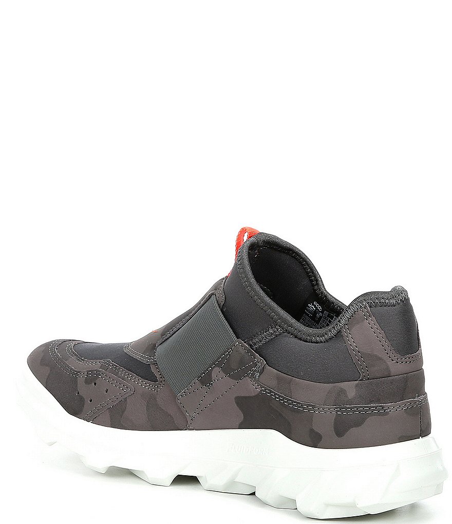 ECCO Motor Cross Camo Print Low Slip-On Sneakers