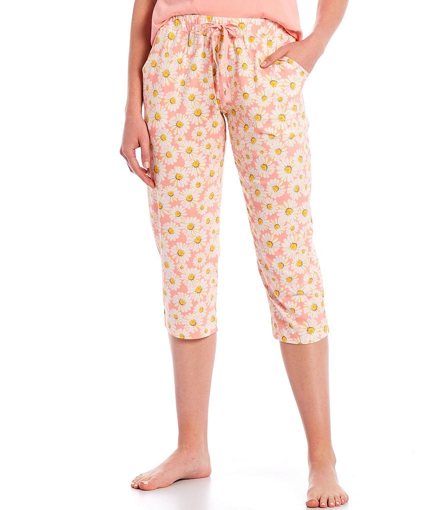 Donna Karan Abstract Print Knit Sleep Pants