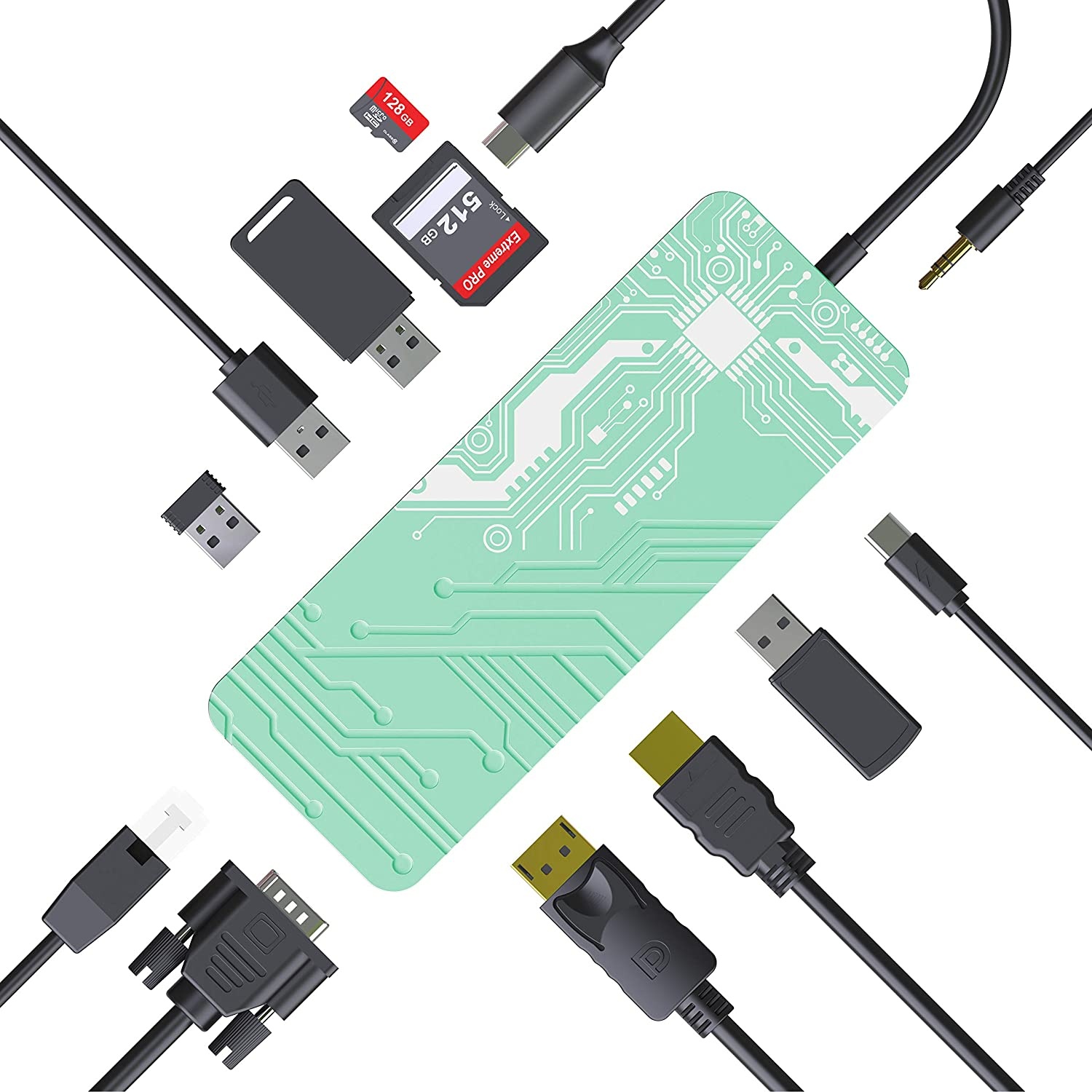 MiniDP Video Dock with USB 30 LAN Hub Black Mini DisplayPort to HDMI or DisplayPort 2port USB hub with 1 Gigabit Ethernet port for Macbooks Surface Pros and DellAsusLenovoHP Laptops JUH30412S1