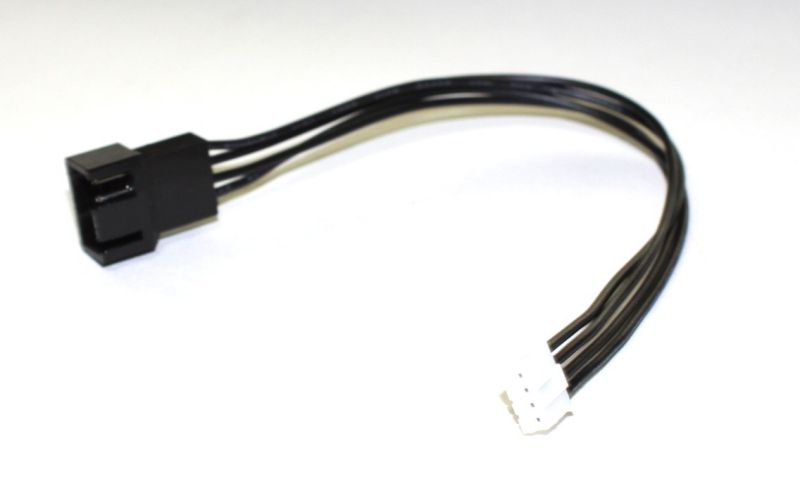 3/4-Pin Fan Connector (Male) to 4-Pin GPU Mini Fan Connector (Female) - All Black (CAB152)