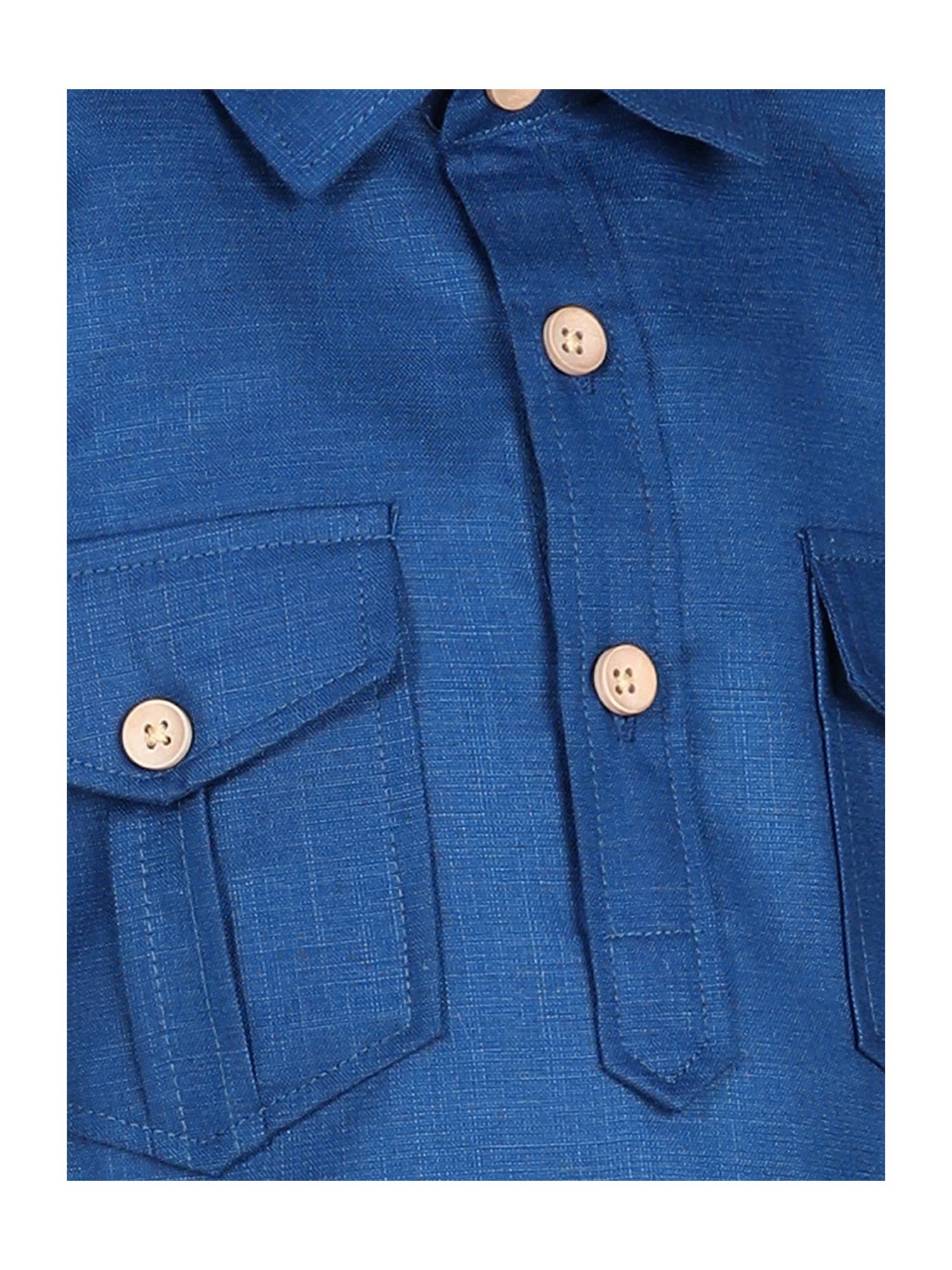 VASTRAMAY Boys Yellow & White Cotton Printed Full Sleeves Kurta Sets