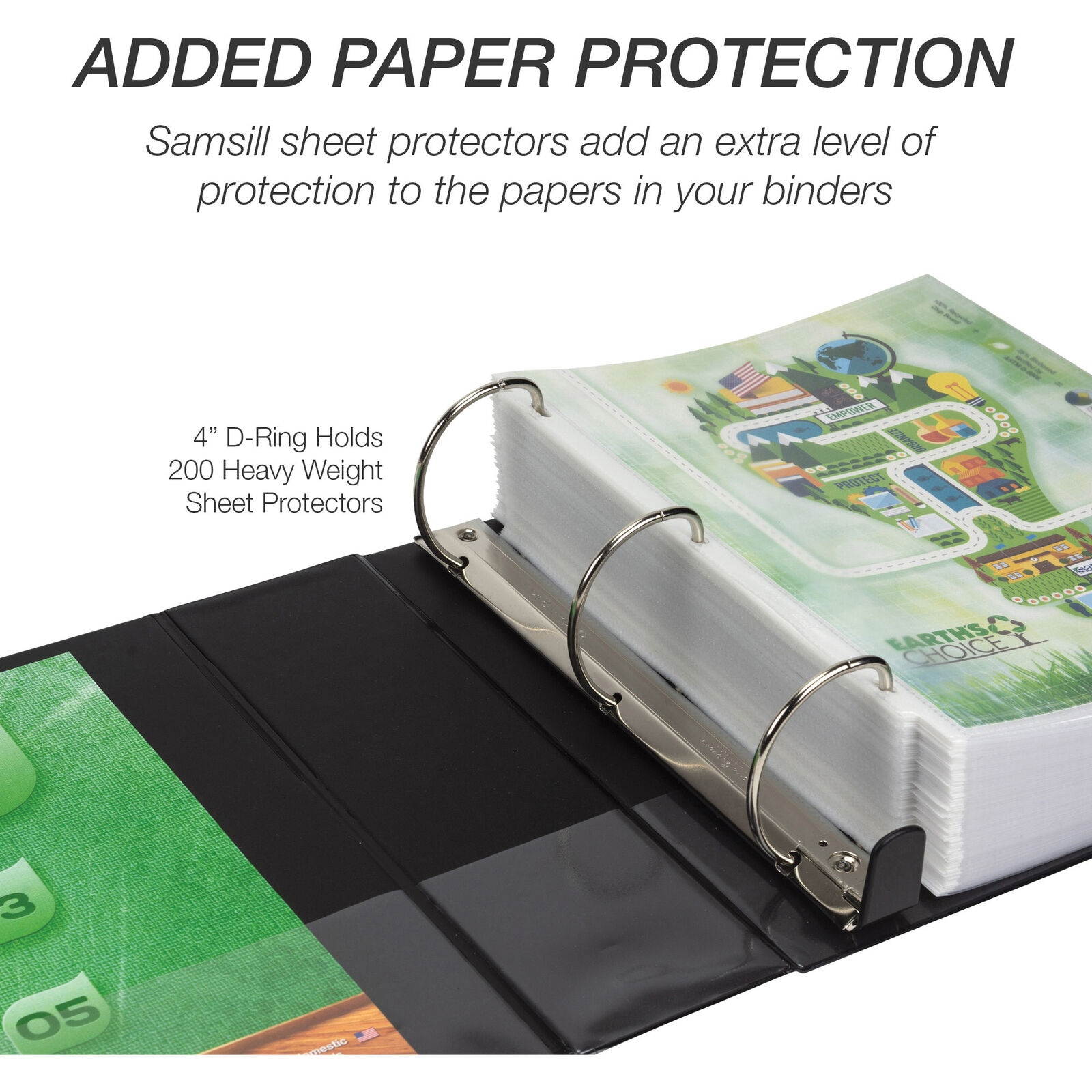 Samsill Earth's Choice Label Holder D-ring Binder (sam-17190) (sam17190)
