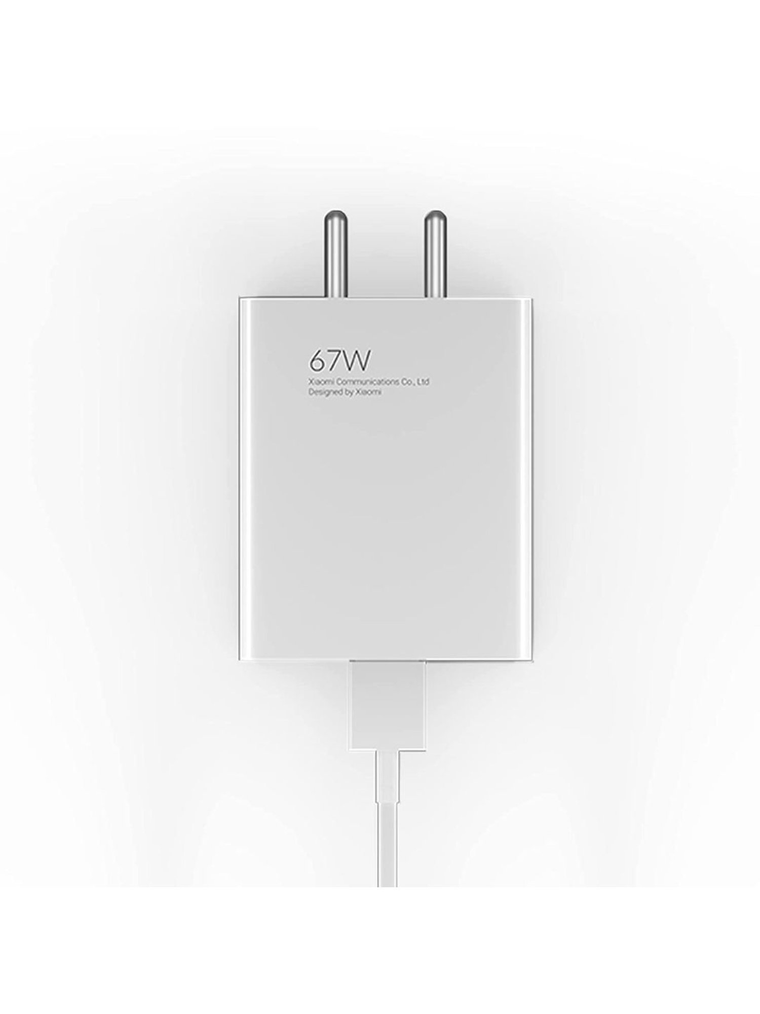 Mi 67W SonicCharge 3.0 Charger Combo, Superfast 6A Type C Cable (White)