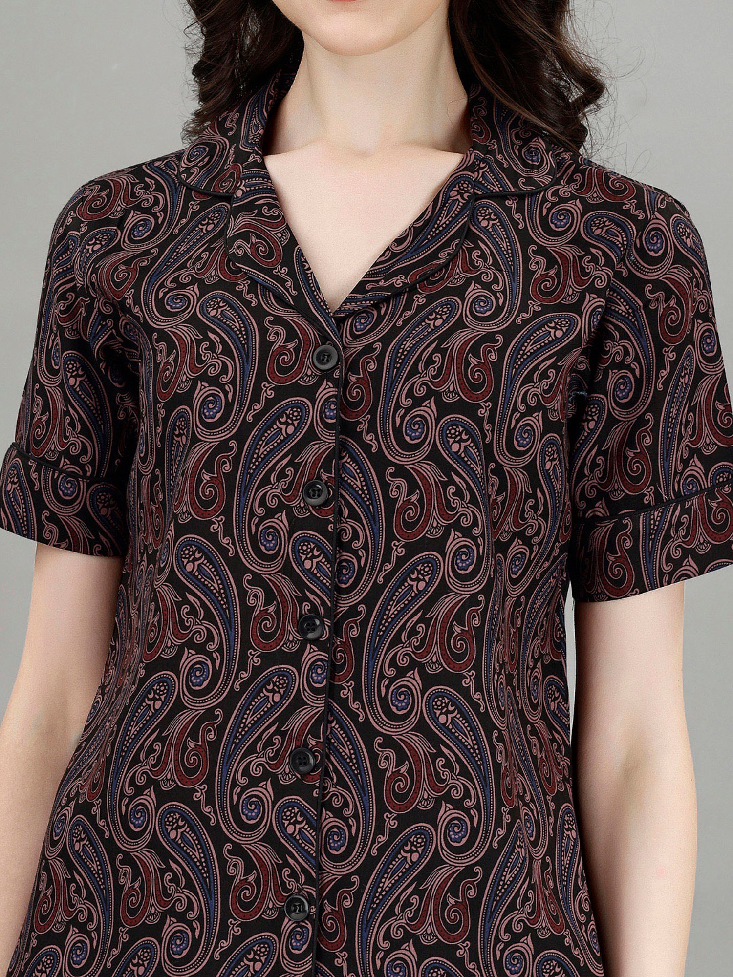 Smarty Pants Grey Printed Shirt With Pyjamas