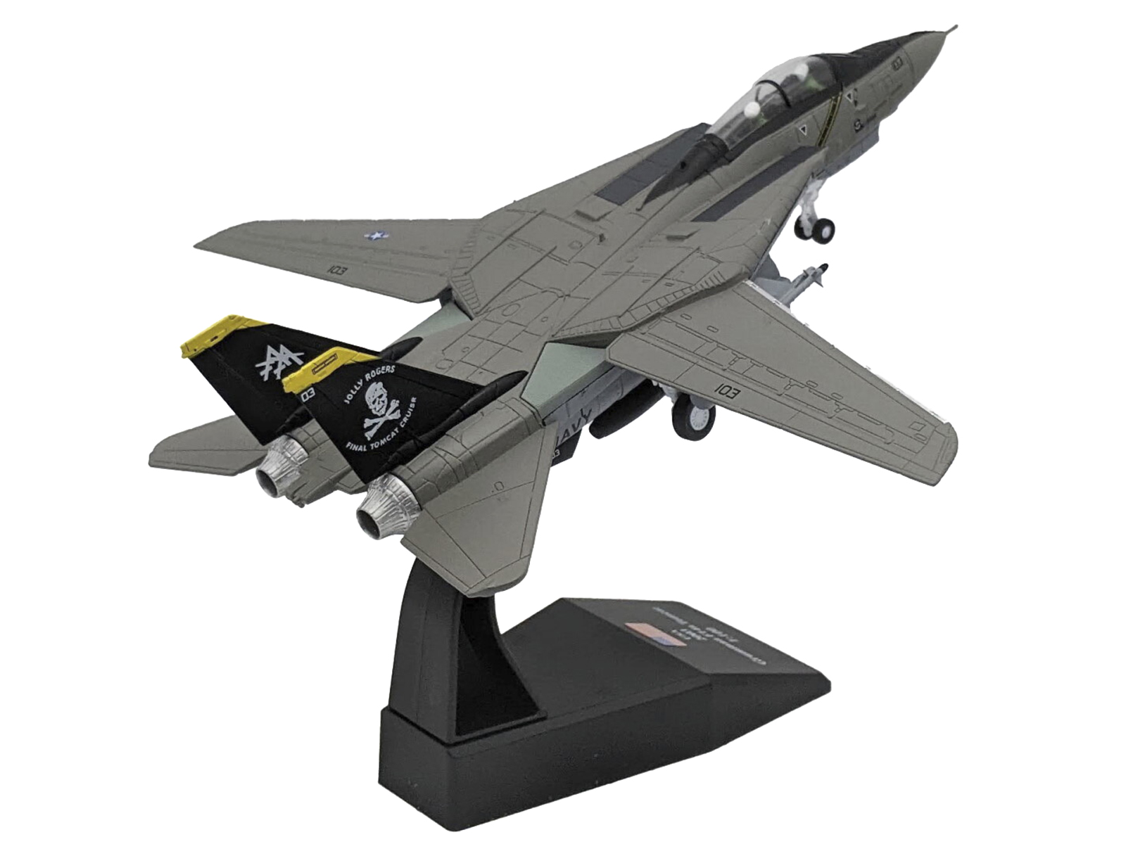 Grumman F-14B Tomcat Fighter Aircraft "VF-103 Jolly Rogers USS George Washington" (2000) United States Navy "Air Power Series" 1/72 Diecast Model by Hobby Master