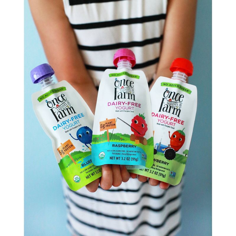 Once Upon a Farm Organic Strawberry Kids' Dairy-Free Yogurt - 3.2oz Pouch