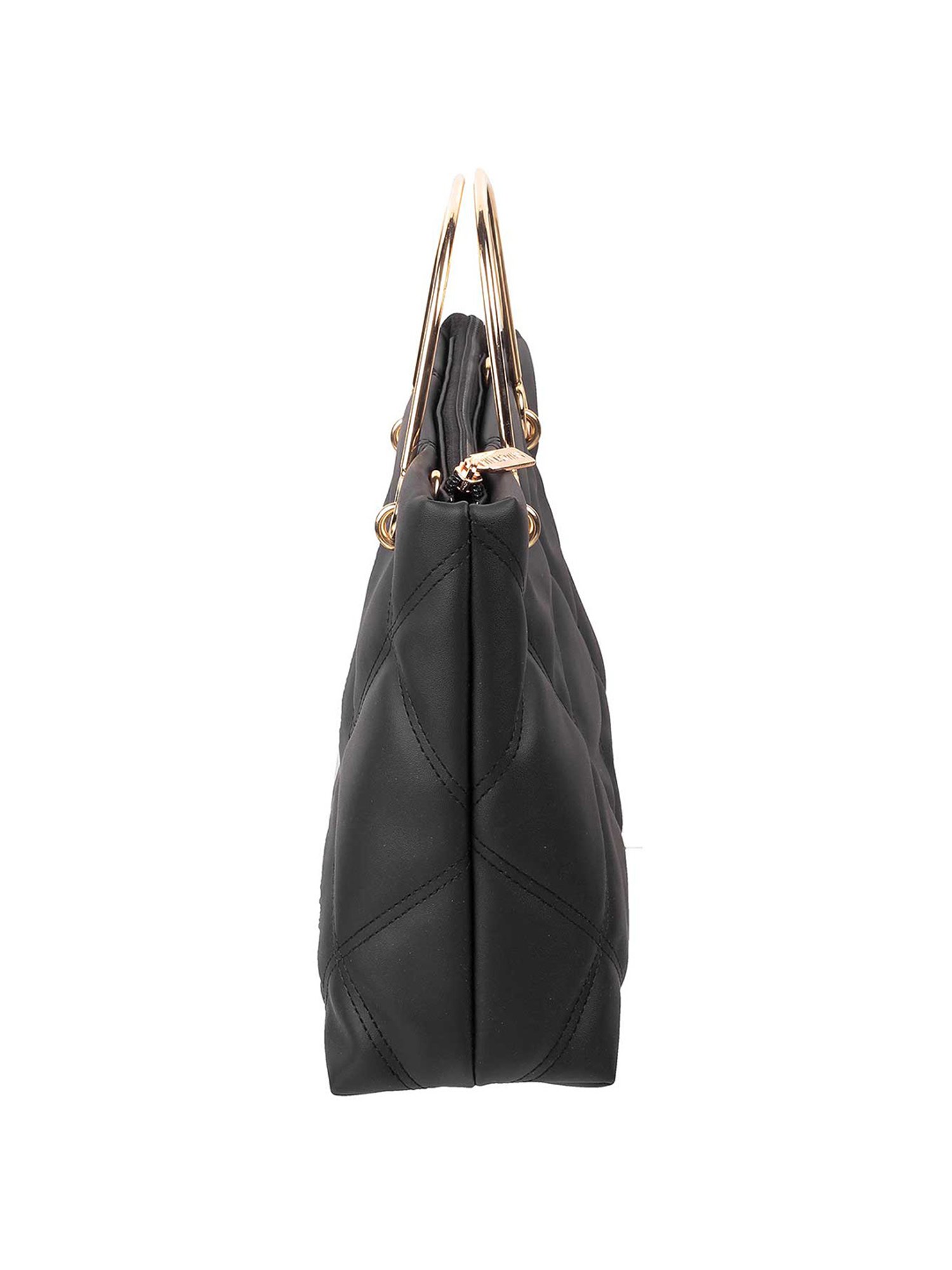 Walkway Black Synthetic Quilted Handbag