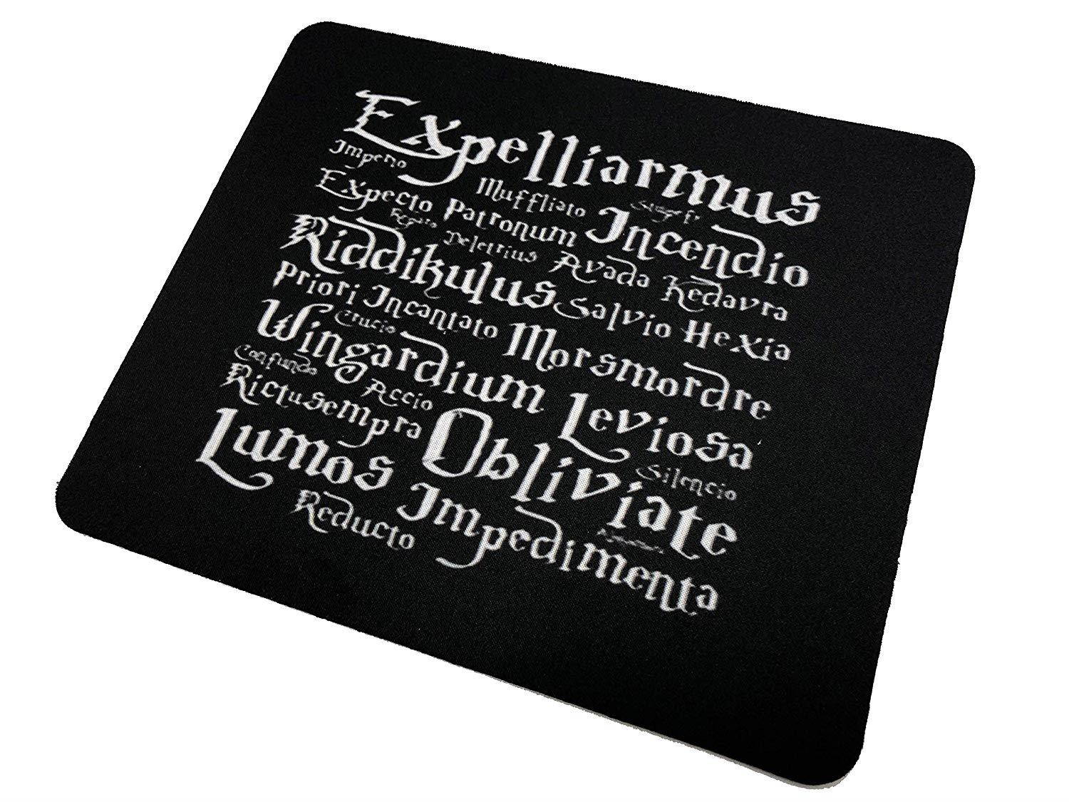 Trendy Accessories Magic Spells Quotes Design Print Image Desktop Office Silicone Mouse Pad