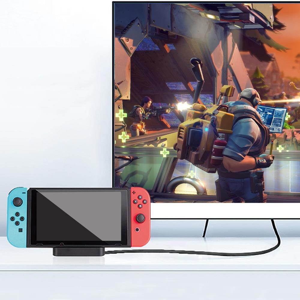 Portable DIY Dock for Nintendo Switch, GuliKit NS06 Docking Station with USB-C PD Charging Stand, Adapter and USB 3.0 Port