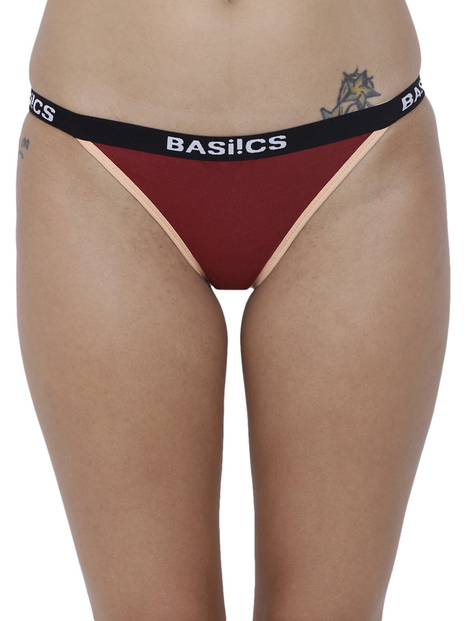 BASIICS by La Intimo Multicolor Cotton Bikini Panty ( Pack Of 2 )