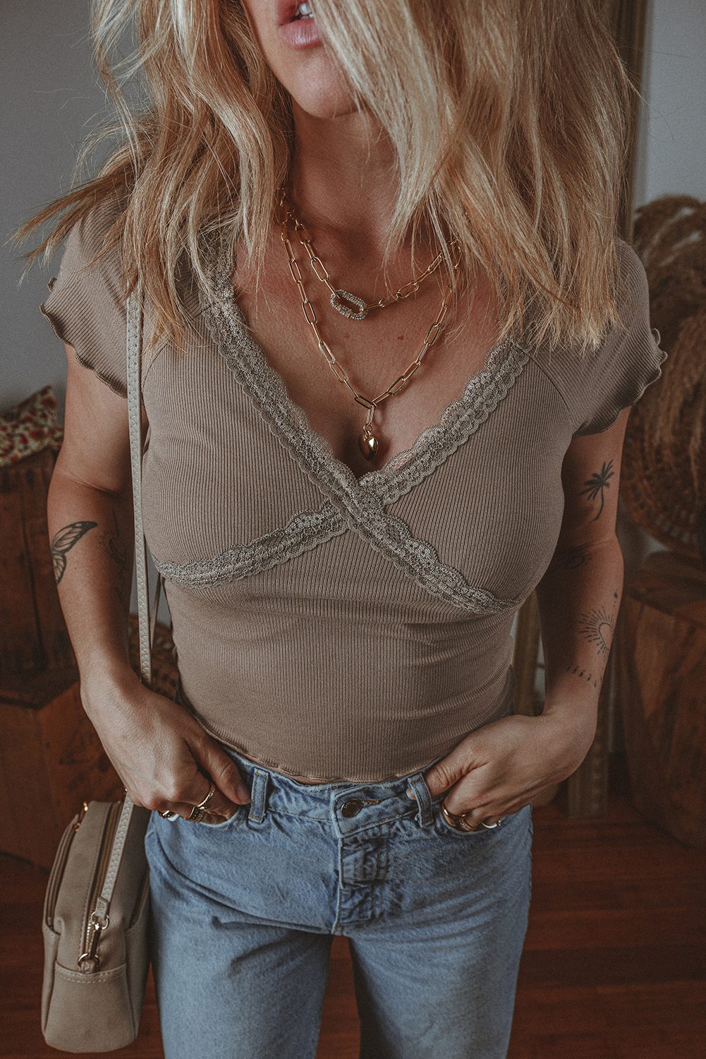 Red Cheetah Print Casual Short Sleeve Crew Neck T Shirt