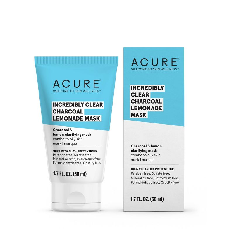 Acure Incredibly Clear Charcoal Lemonade Face Mask - 1.7 fl oz