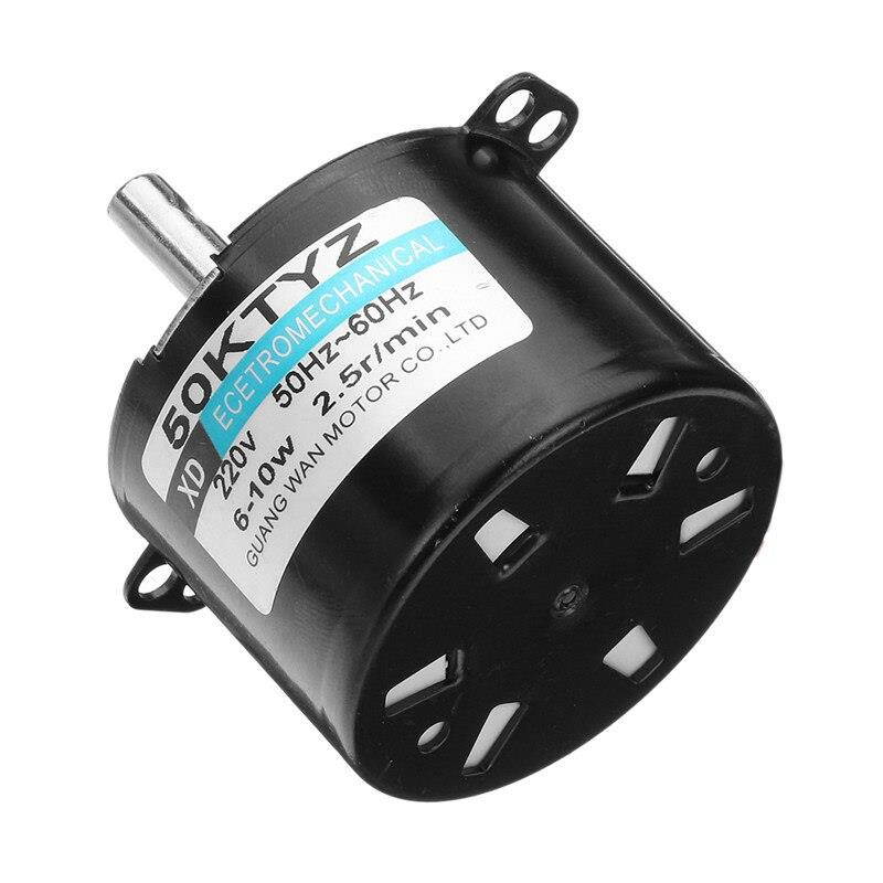 50Ktyz Ac220V 10W 0.5A 2.5R/ Min Permanent Magnet Synchronous Motor Ac Gear Reduction Motor Cw / Ccw