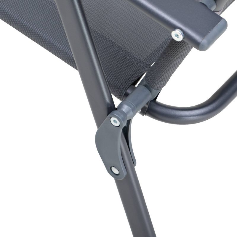 4pc Patio Folding Chairs - Gray - Crestlive Products