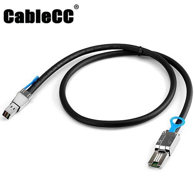 Cablecc  External Mini SAS 4x SFF-8088 to mini sas High Density HD SFF-8644 data server Raid Cable 50cm