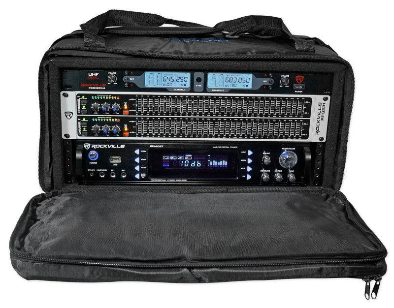 RRB50 5U Rack Bag Double-Sided Case with 12" Depth + Shoulder Strap