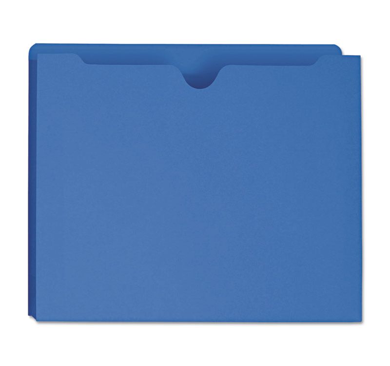 Smead Colored File Jackets with Reinforced Double-Ply Tab Letter 11 Pt Blue 50/Box 75562