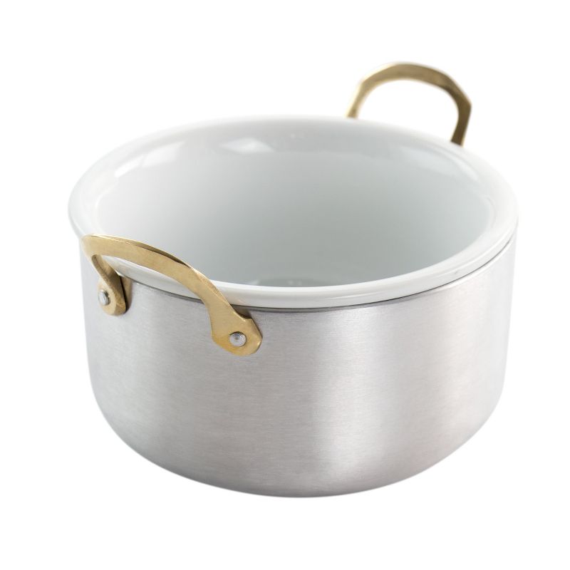 Meyer Corporation Anolon Nouvelle Copper Luxe Hard-Anodized Nonstick Casserole, 4-Quart, Onyx