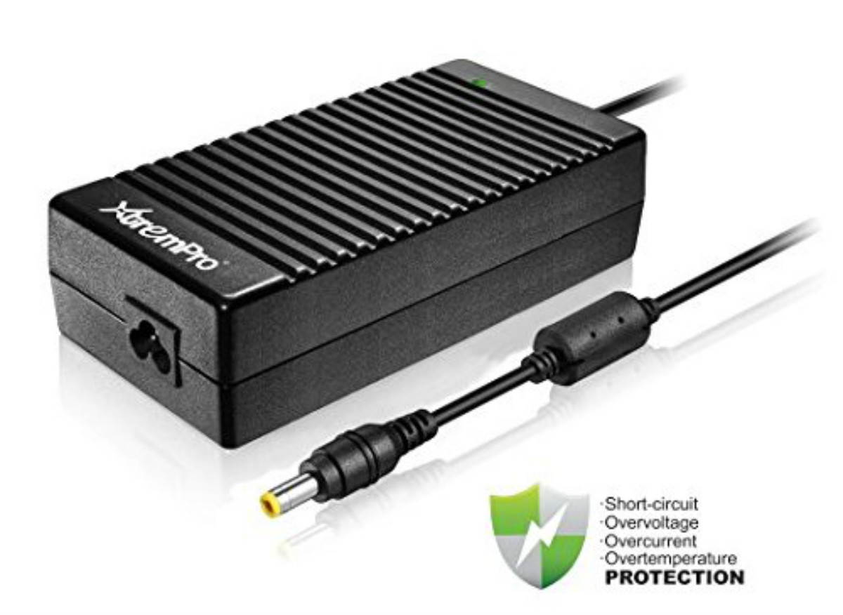 XtremPro Laptop Gaming Power AC Adapter w/ Power Supply Cord, Extra Long 8.4ft, 19.5V 9.23A 180W, 100 - 240V, 0.22 x 0.1" Plug Tip, 6.5" x 3.25" x1.75" for ASUS - Black (11151)