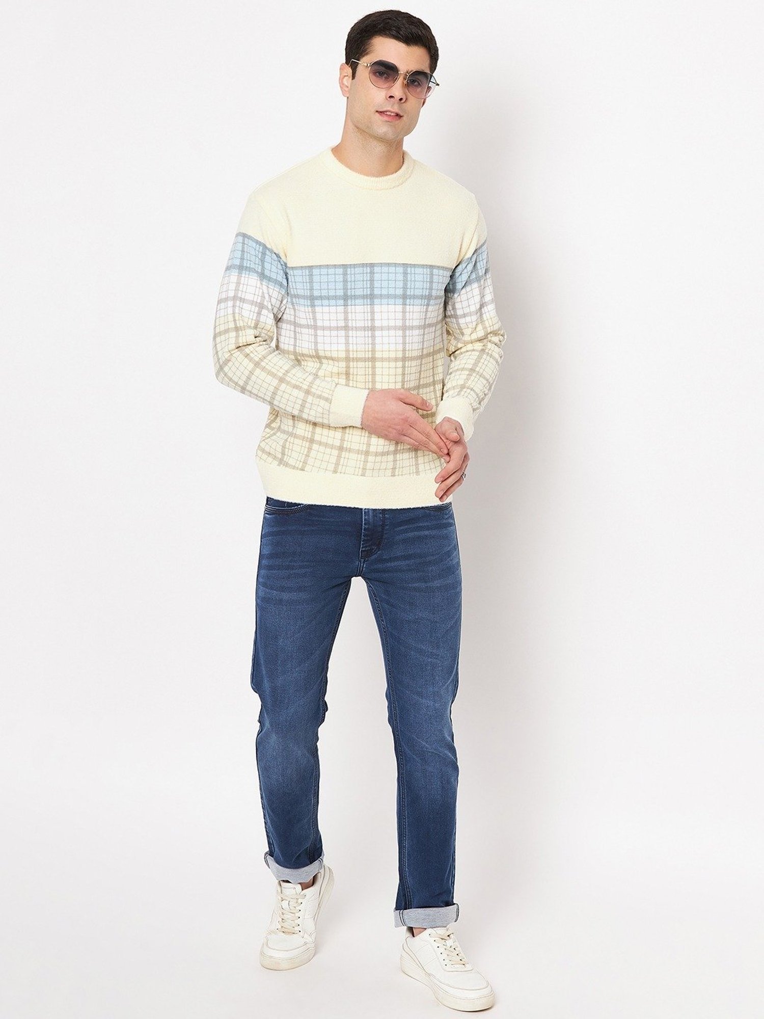 Duke Lemon Regular Fit Checks Sweater