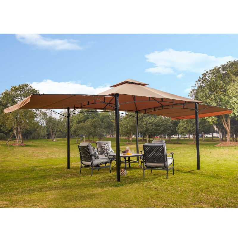 10' x 10' Patio Gazebo with Sunshades - Patio Festival