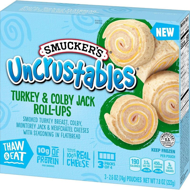 Smucker's Uncrustables Frozen Turkey & Colby Jack Roll-Ups - 7.8oz/3ct