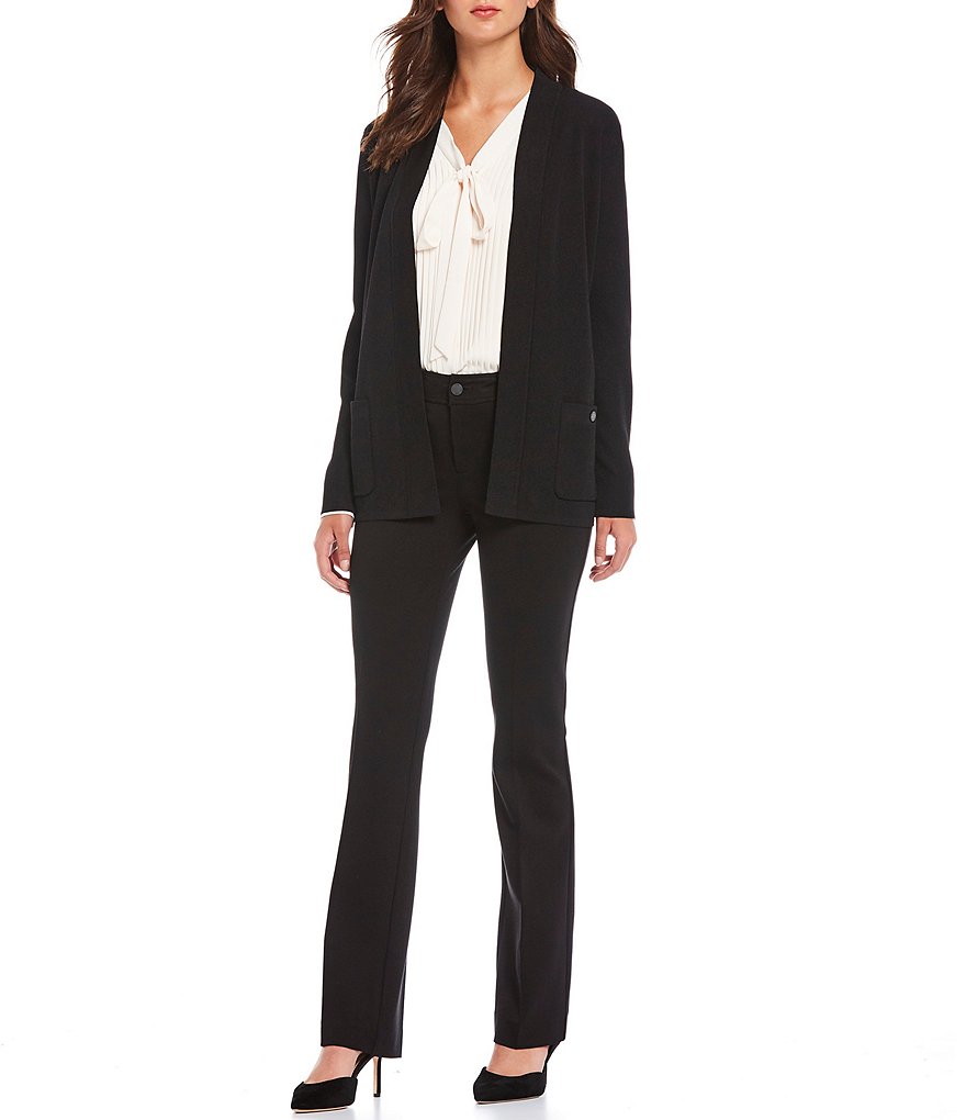 Alex Marie Rosa 3/4 Sleeve Button Front Round Neck Cardigan