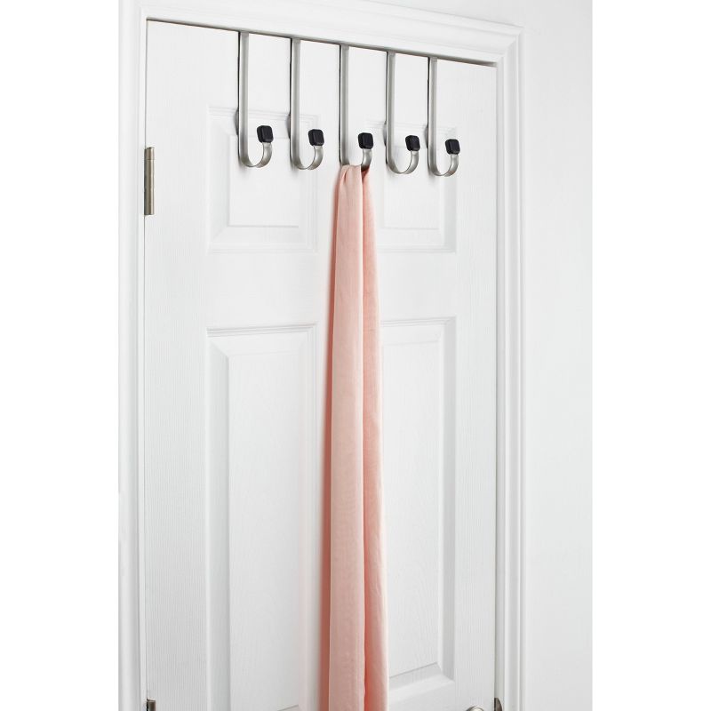 Linger Over the Door 5 Hook Black/Nickel - Loft by Umbra