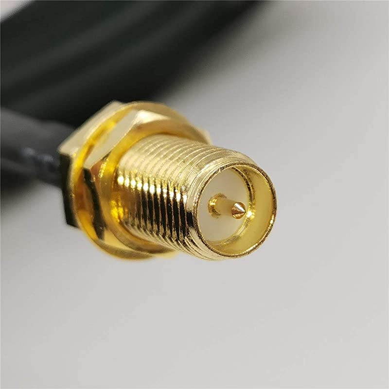 RPSMA Male to Female WiFi Antenna Connector Extension Cable Black 16ft