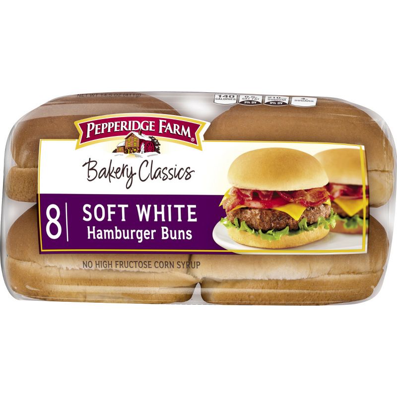 Pepperidge Farm Bakery Classics Soft White Hamburger Buns - 15oz/8ct