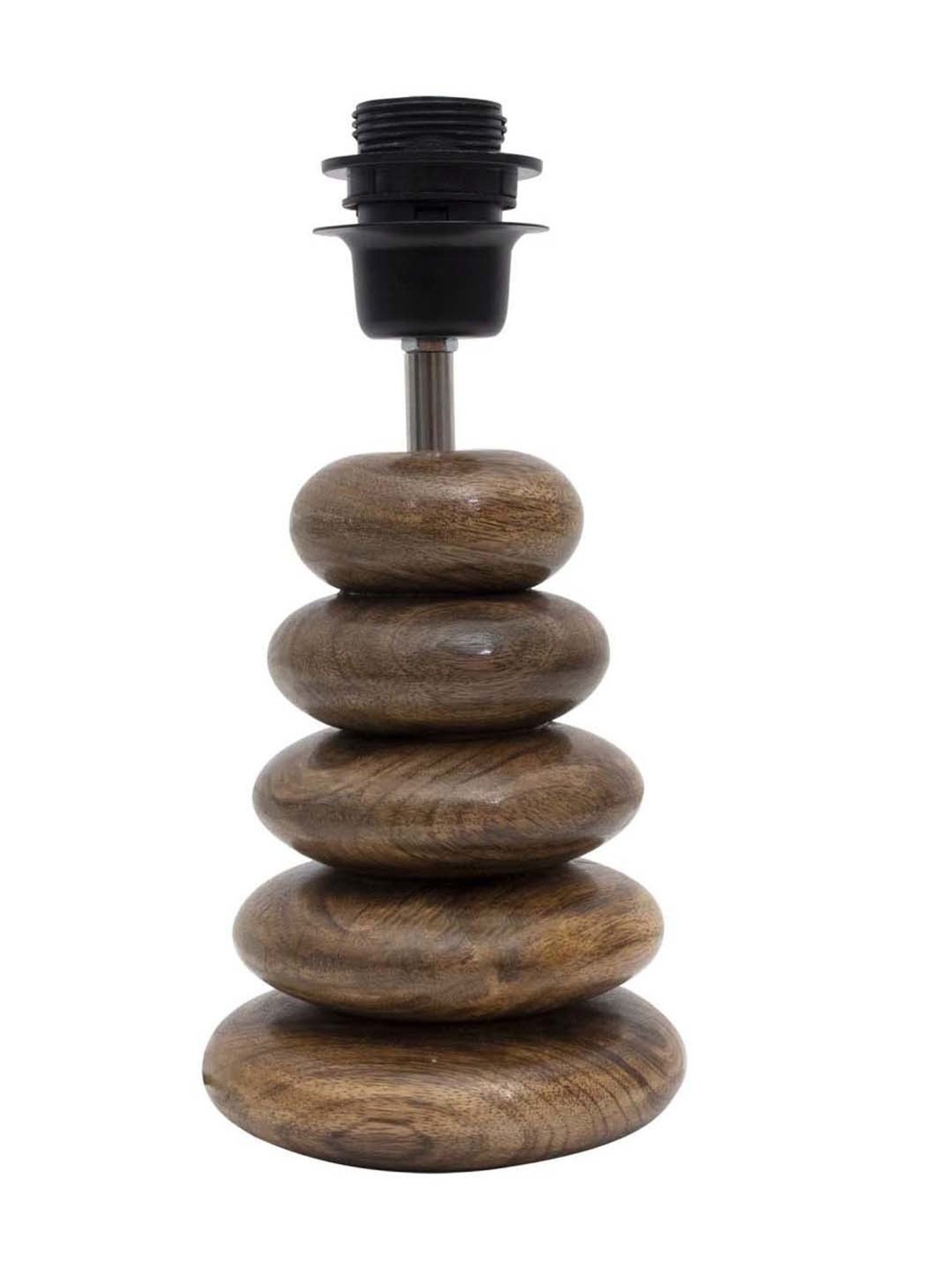 Homesake Golden & Brown Wood Bedside Desk Nightstand Table Lamp