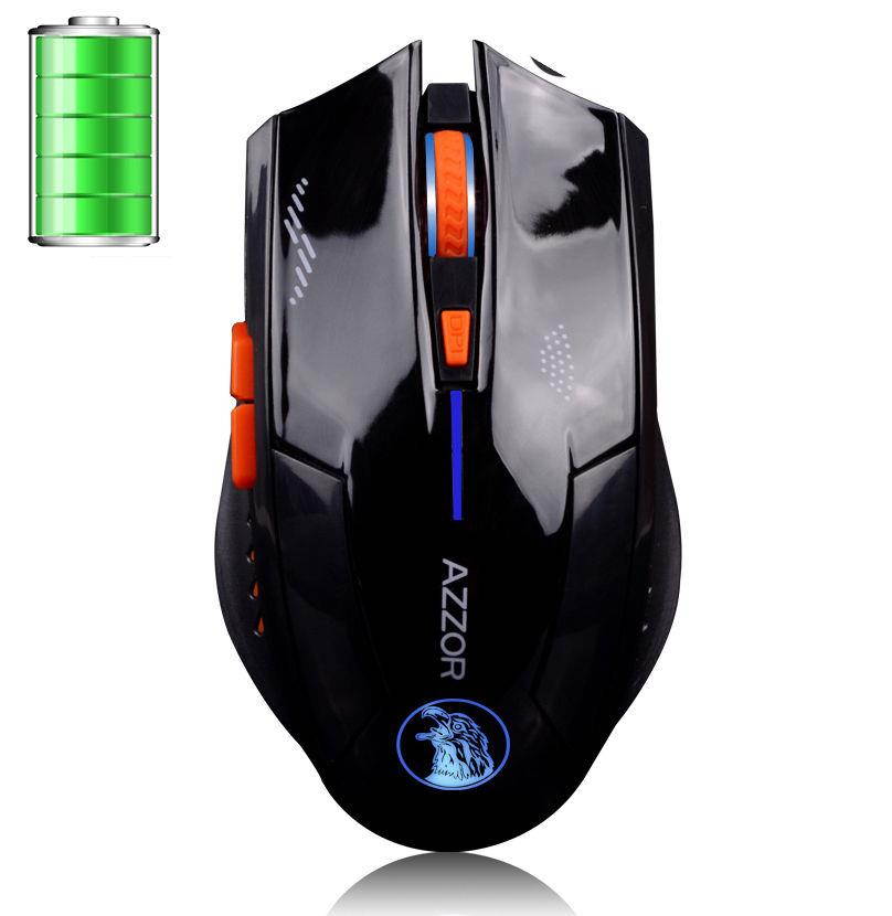 RED 2.4GHz Wireless 6D Rechargeable 2400DPI 6 Buttons Optical Usb Gaming Mouse