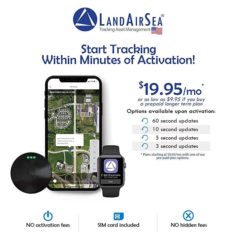 54 GPS Tracker - USA Manufactured, Waterproof Magnet Mount. Full Global Coverage. 4G LTE Real-Time Tracking for Vehicle, Asset, Fleet, Elderly and more. Subscription is required.