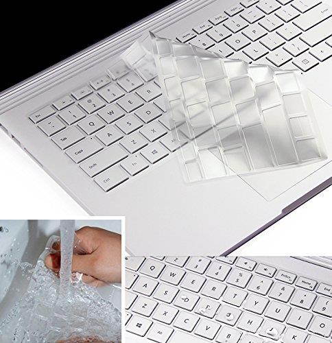 XSKN Ultra Thin Clear TPU Keyboard Skin Translucent Keyboard Cover for Microsoft Surface Book, US layout