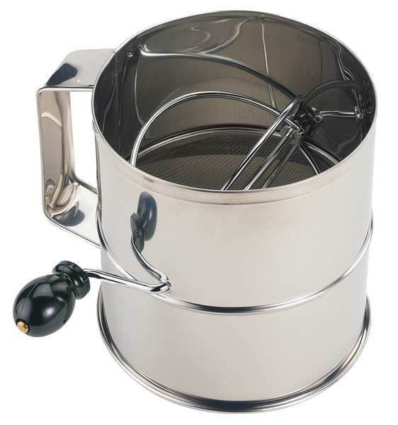 CRESTWARE SFS08 Flour Sifter,Stainless Steel,6-1/4 In