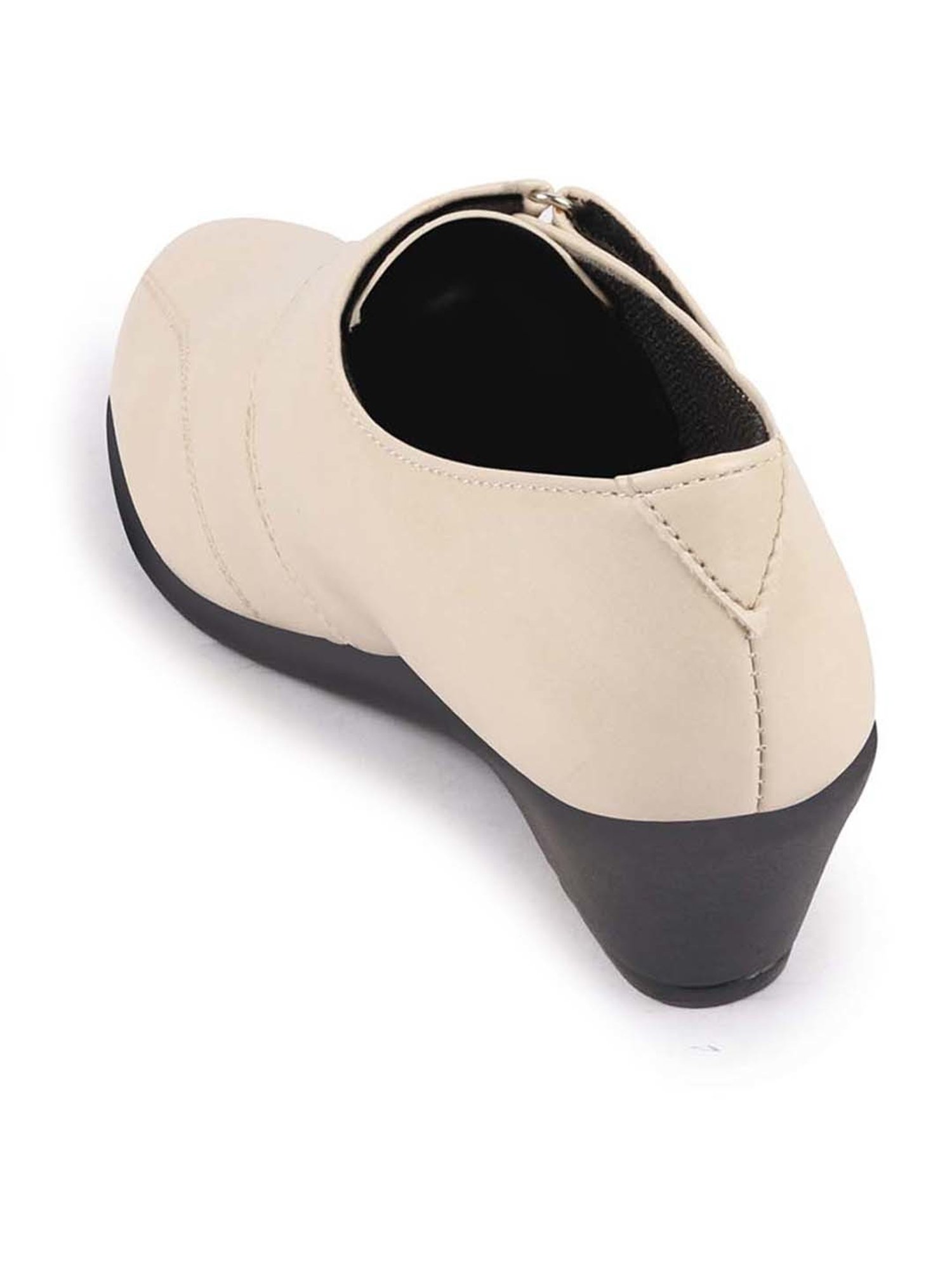 Fausto Women's Cream Wedge Loafers