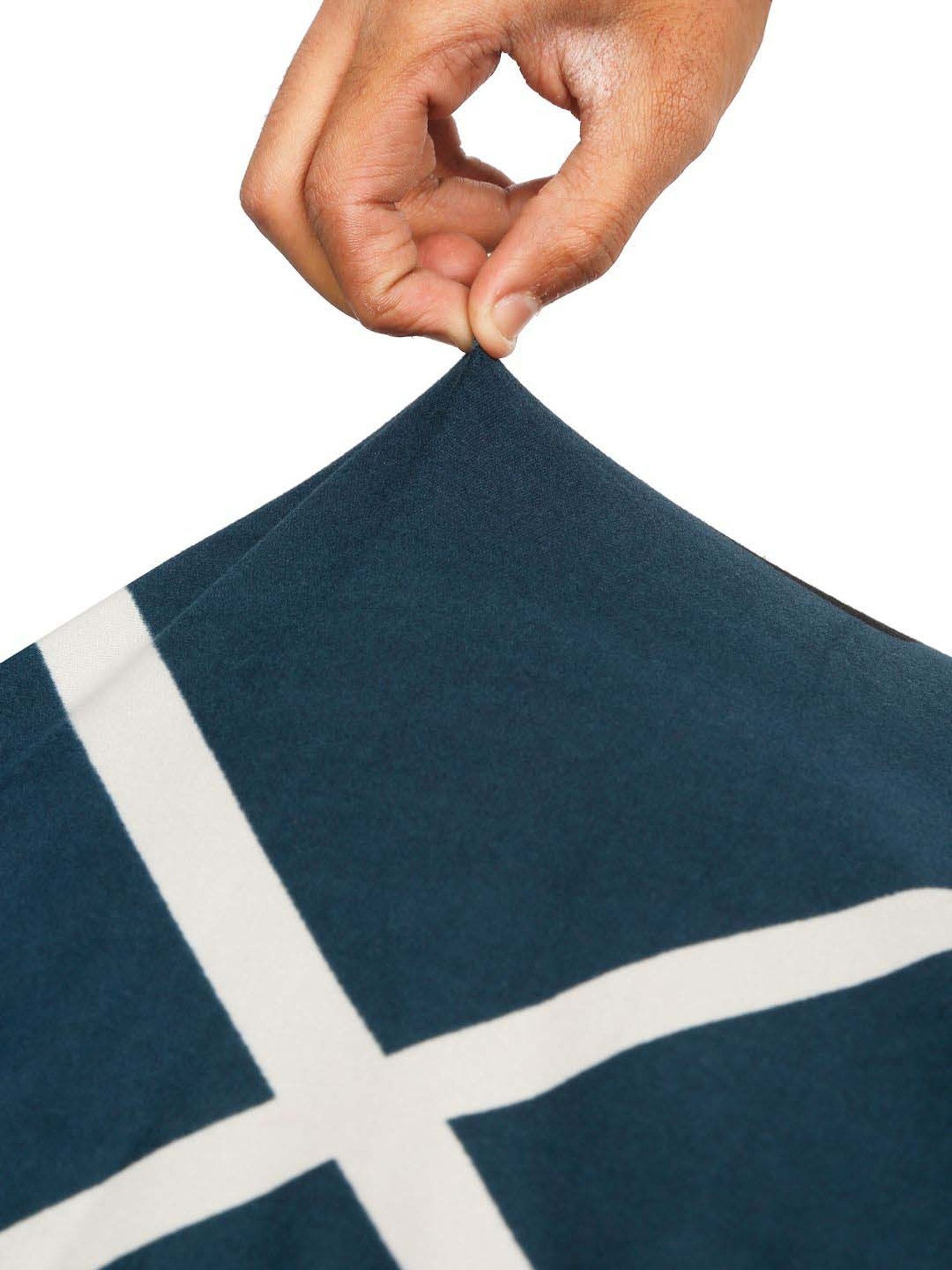 MODERN HOMES White Cotton Hand-Knotted Curtain Ropes - Set of 2