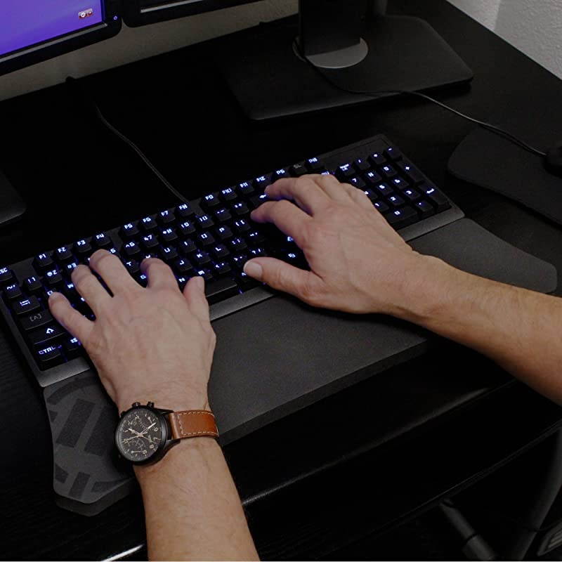 Tenkeyless Keyboard Wrist Rest - Firm TKL Gaming Wrist Pad for Compact Mechanical Keyboards with Ergonomic Support , Non-Slip Rubber Base , Anti-Fray Solid Design - Great for Gaming or Office