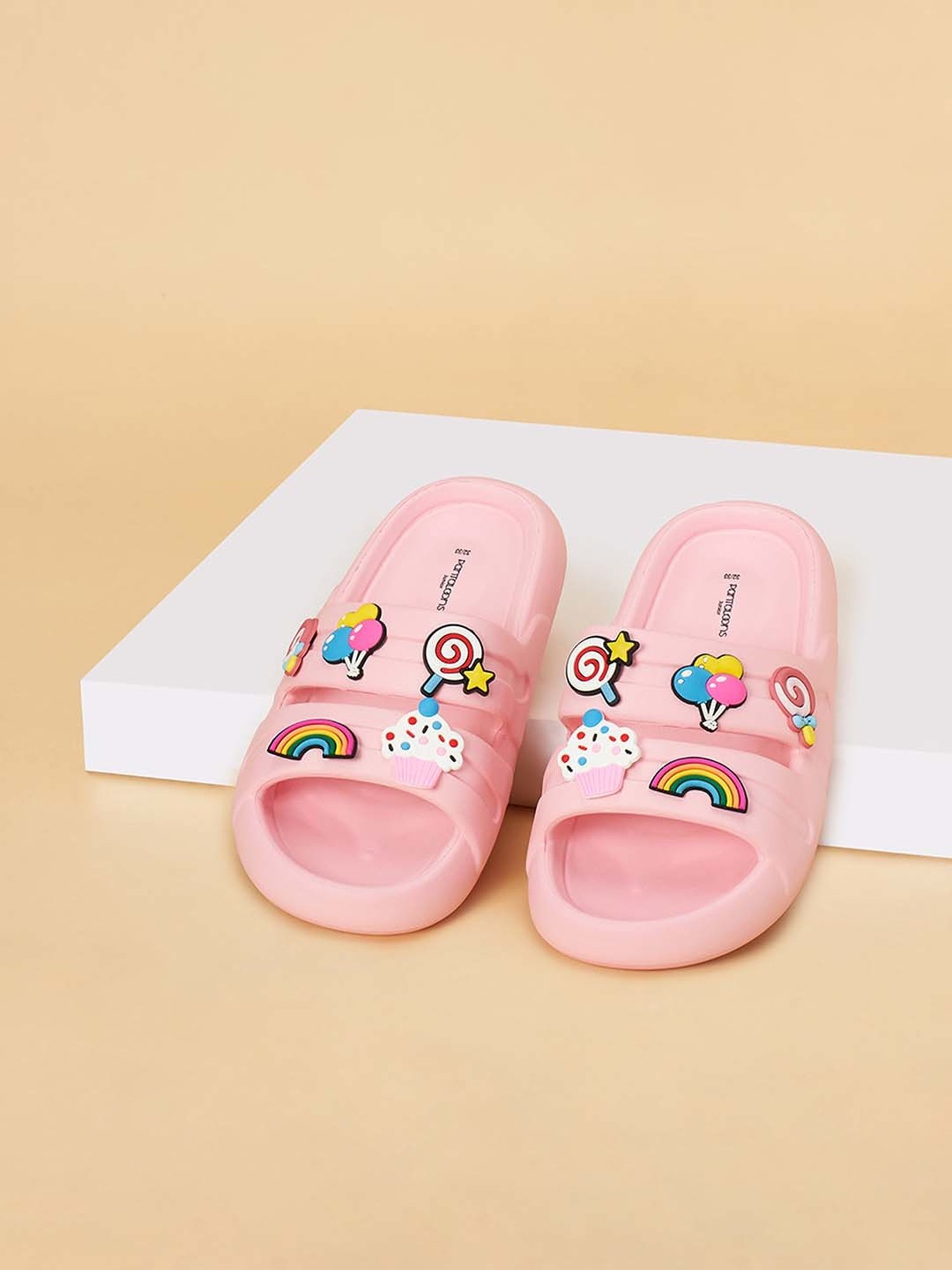 Passion Petals Kids Pink Sling Back Clogs