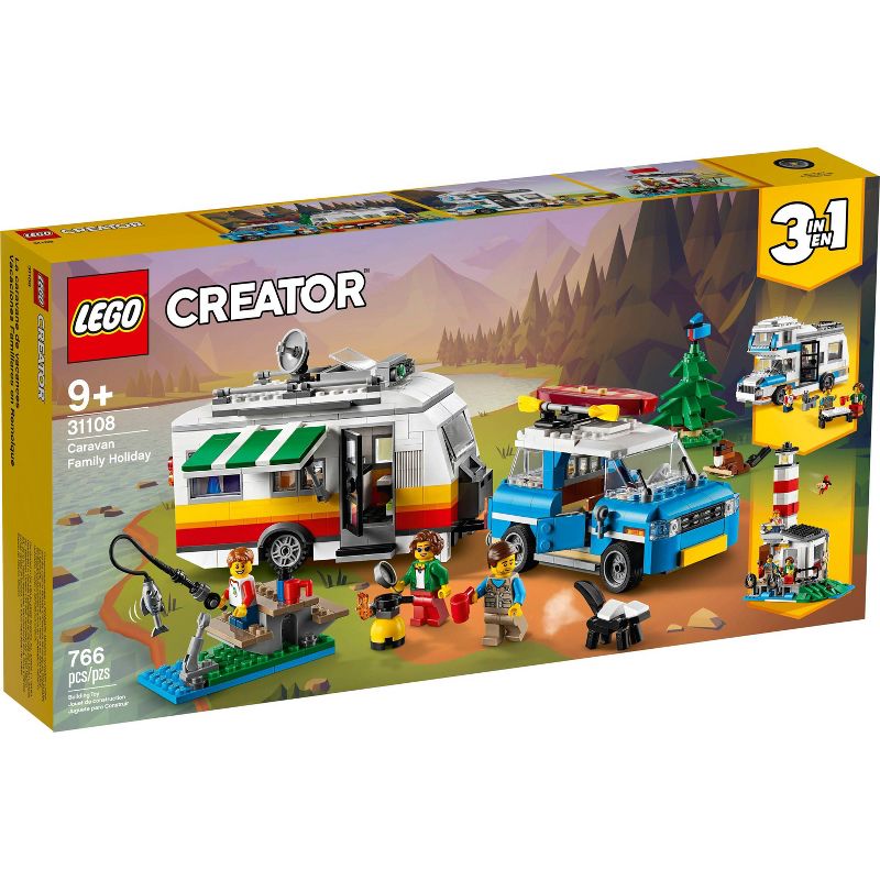 LEGO Creator 3in1 Caravan Family Holiday Outdoor Adventure Vacation Toy for Kids 31108