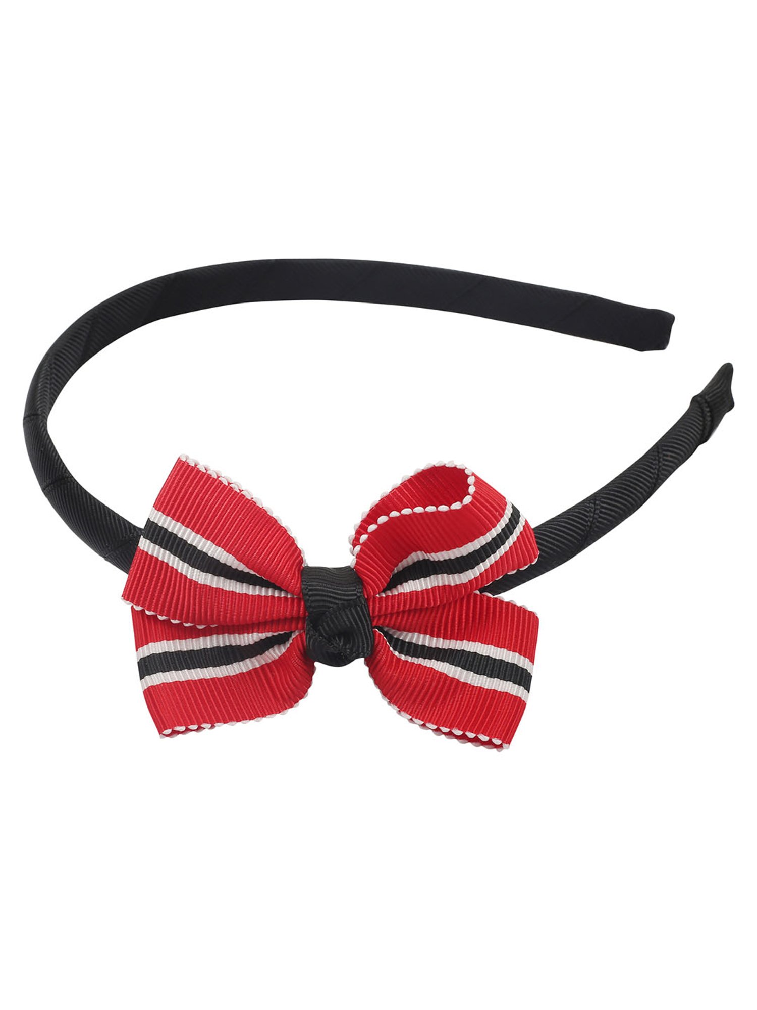 Baby Moo Patterned Red and Black Headband Set