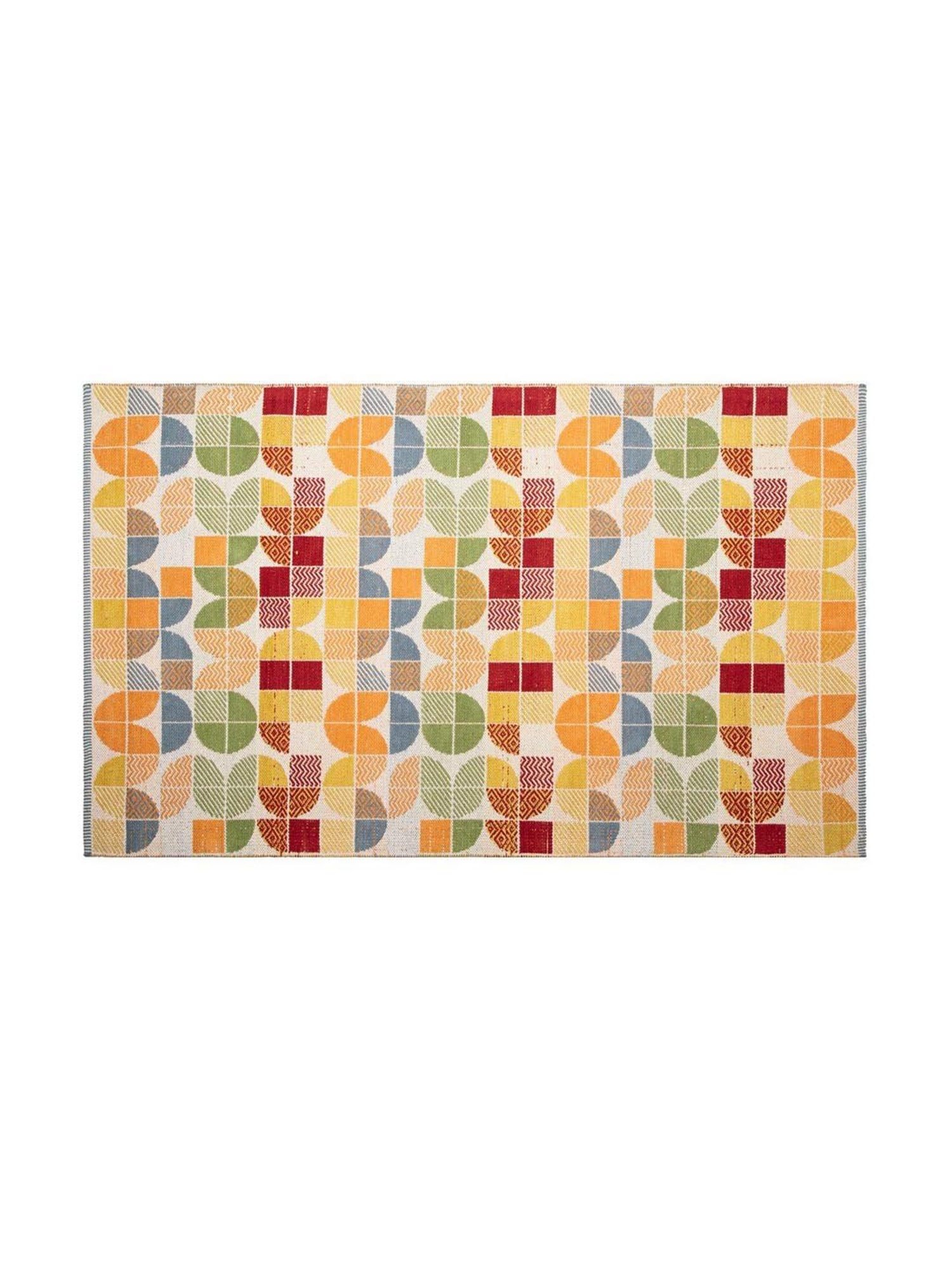 Home4U Rosalind Multicolor Cotton Rug - Set of 1